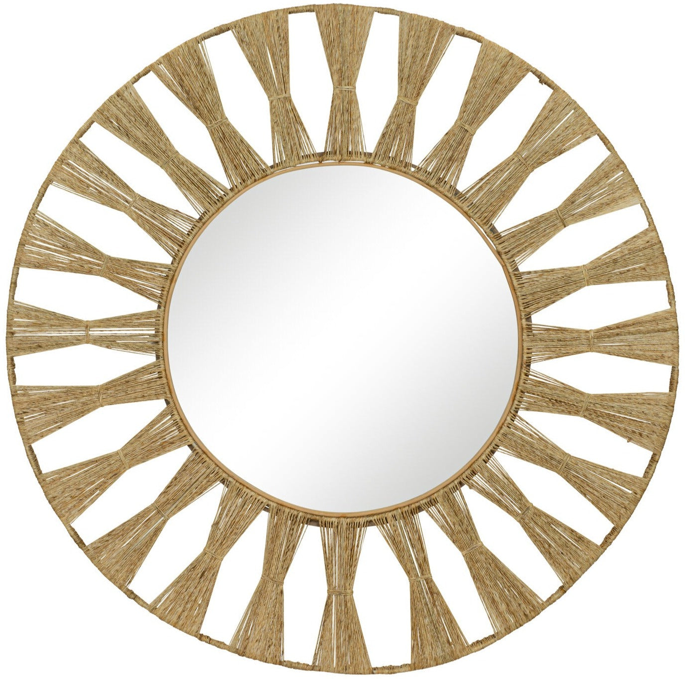 ojai round mirror in natural