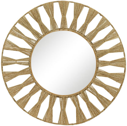 ojai round mirror in natural