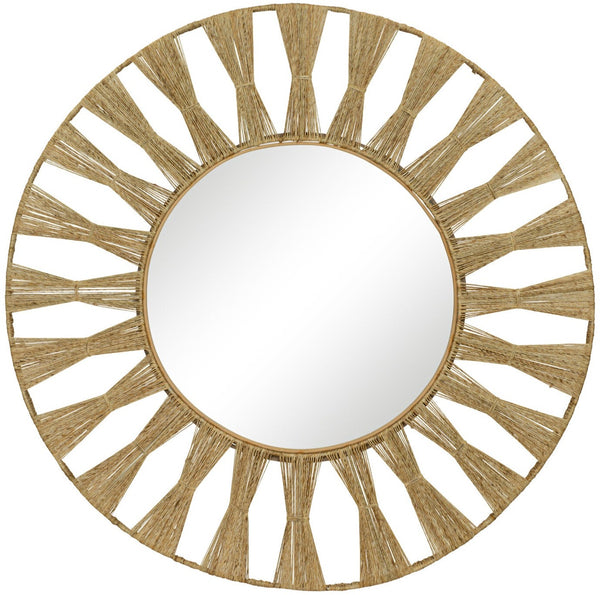 ojai round mirror in natural