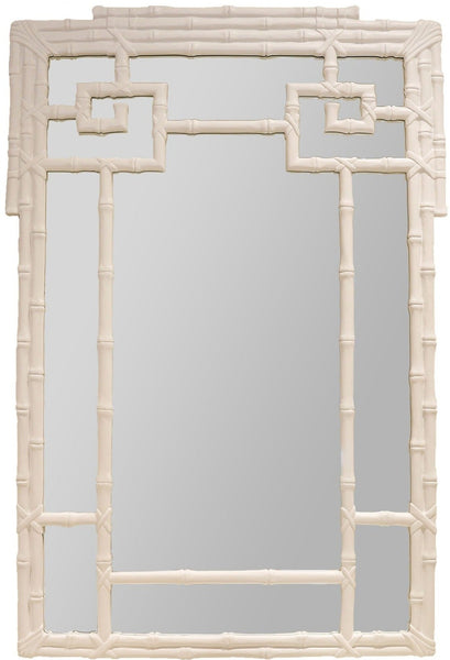 Bamboo Mirror, White