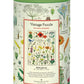 The Cavallini Papers and Co Wildflowers 1,000 Piece Puzzle comes in a cylindrical box with botanical designs, a green lid, and includes a handsewn muslin bag for storing pieces.