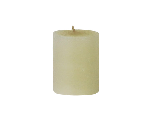 solid votive candles, light natural