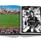 An open book displaying a black and white photograph of a polo player on the right and a color image of a polo match from the Assouline Polo Heritage grounds on the left.