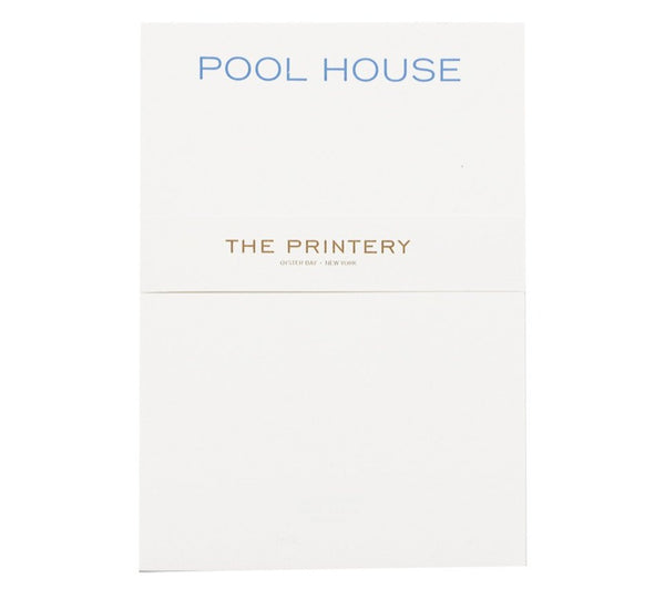 pool house notepad