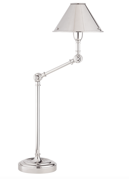 Anette Table Lamp, Polished Nickel