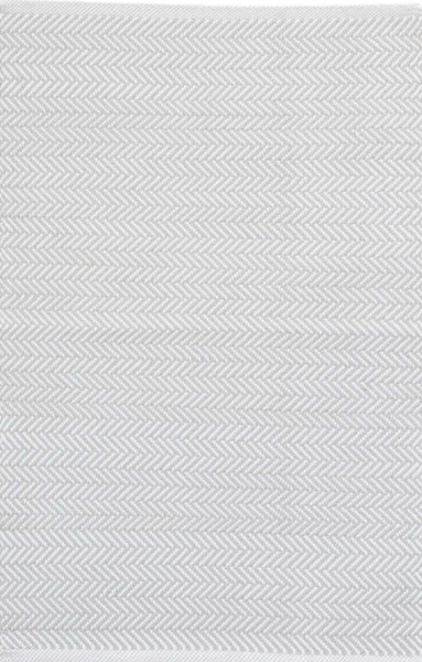 Herringbone Pearl Gray/White Indoor/Outdoor Rug, 3 X 5