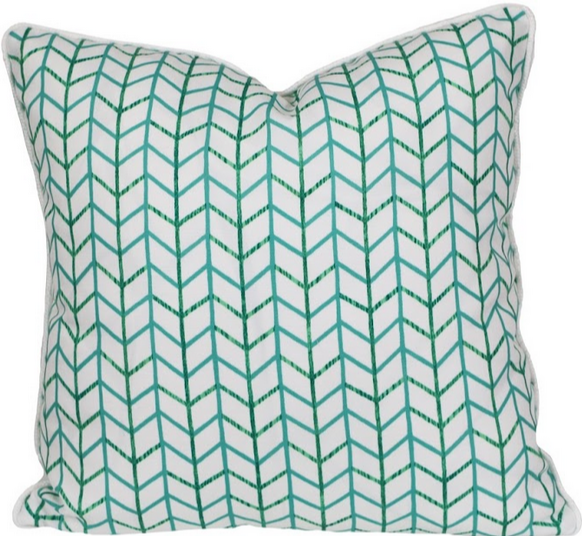 Small Way Turchese Outdoor Pillow