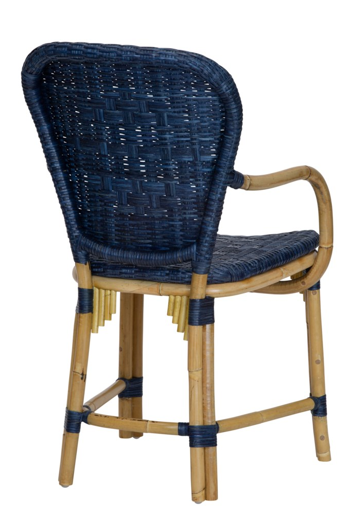 Fota Arm Chair, Navy - Thumbnail 2
