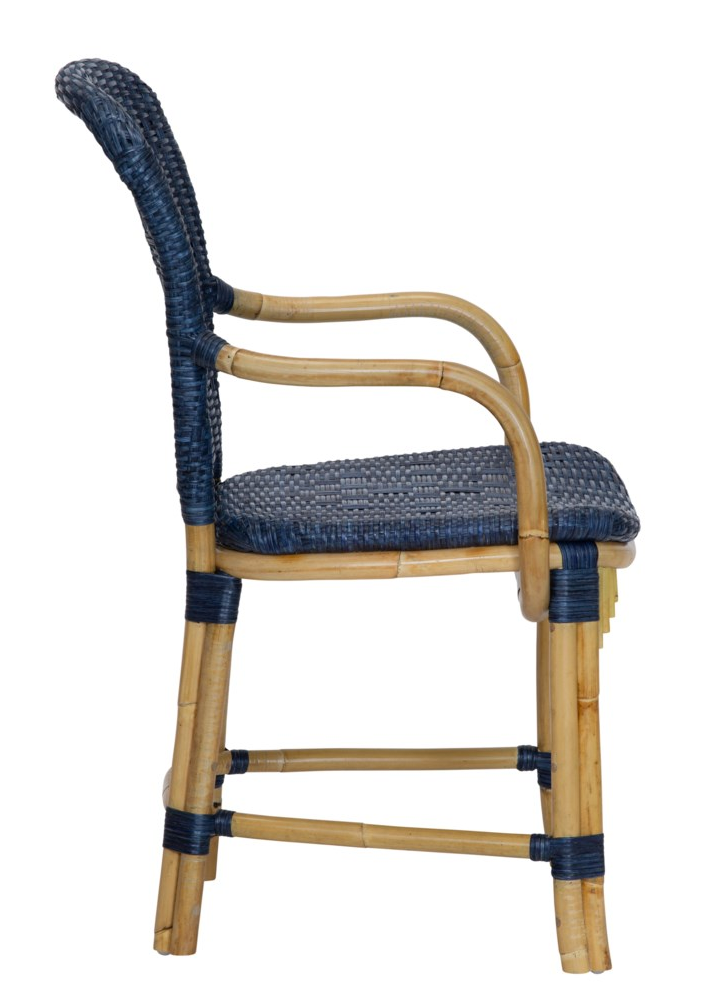 Fota Arm Chair, Navy - Thumbnail 4