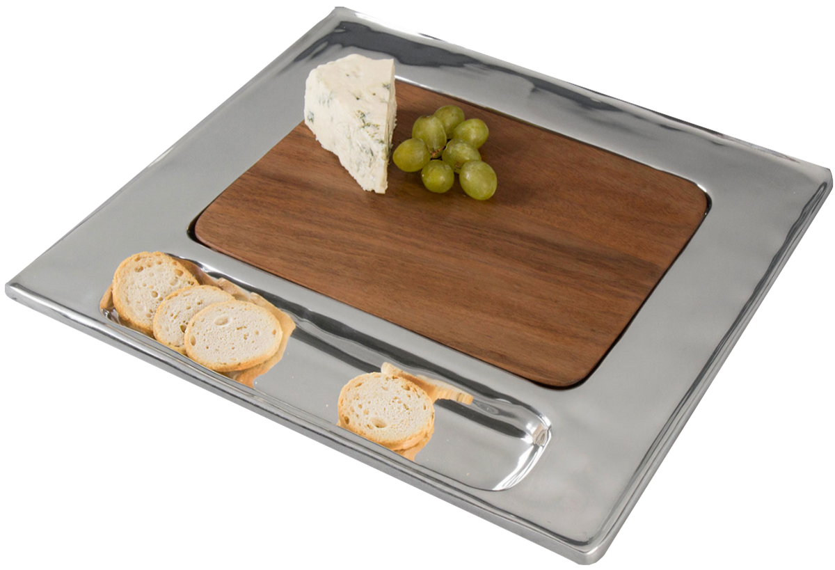 Floral Design Cheese Serving Platter White Ceramic Cutting Board Tray with  Cheese Knife and Spreader