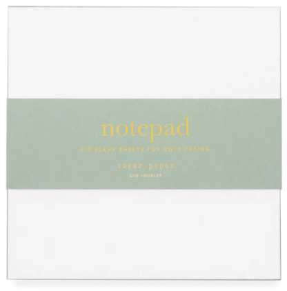 The Green Painted Pad by Sugar Paper is a white notepad with a green label, featuring 150 blank sheets—an everyday essential for note-taking anywhere.