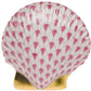 The Herend Miniature Scallop Shell features a hand-painted pink fish scale design and gold base, showcasing classic craftsmanship.