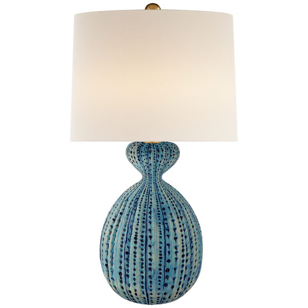 Gannet aquamarine pebbled table lamp