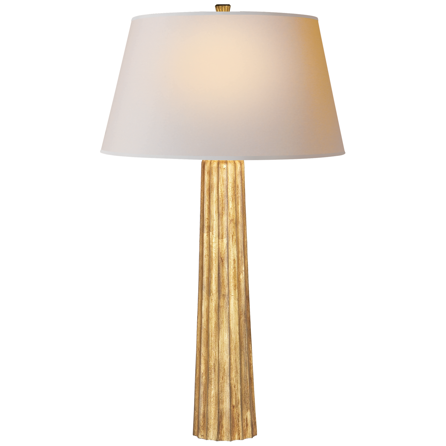 Gilded iron fluted lamp