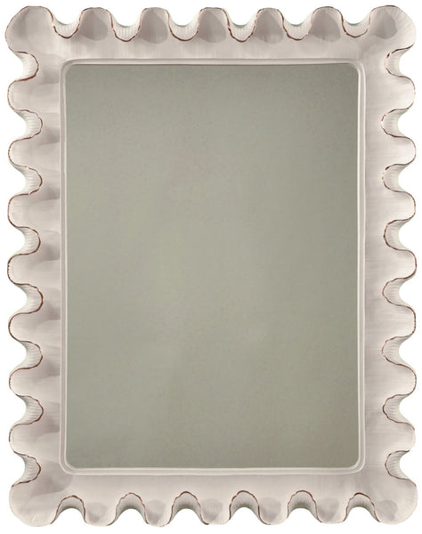 Wave Moderne Mirror, Sterling Silver