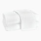 Matouk’s Auberge Monogram Bath Towels, shown neatly folded with an embossed “E,” bring a touch of elegance to any guest bath.