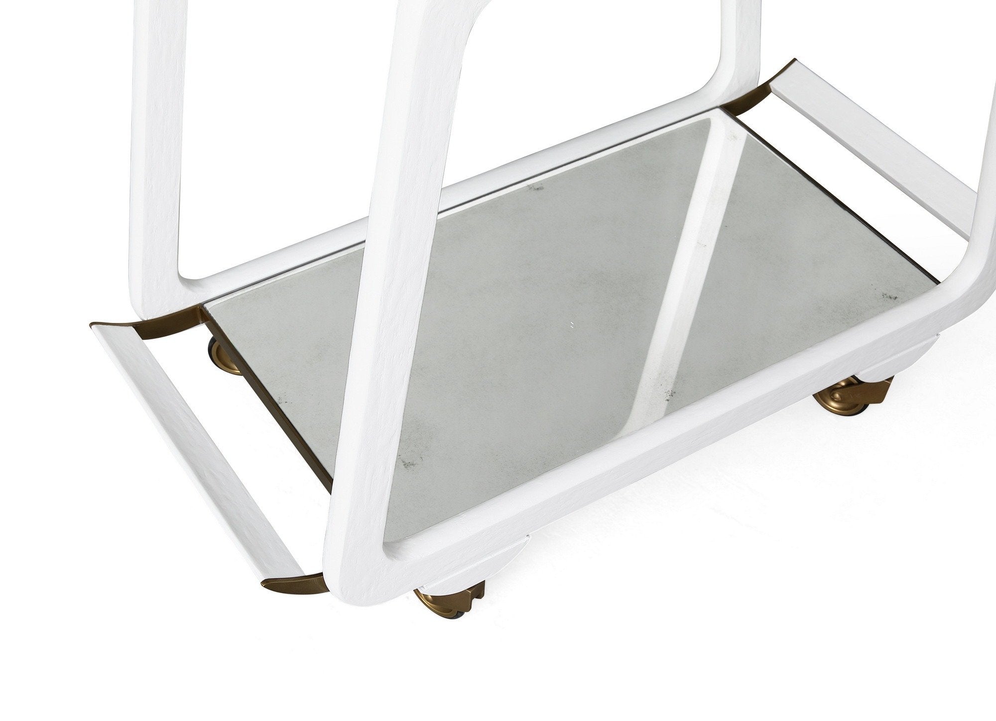 Austrian Bar Cart, White Gesso - Thumbnail 4