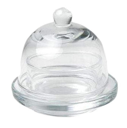 A dishwasher safe Blue Pheasant Piper Round Butter Dish with a lid.