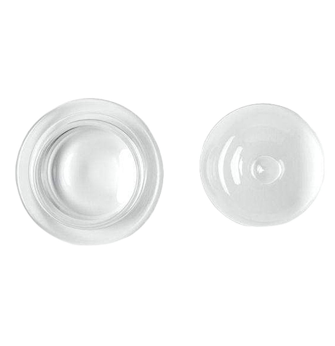 A pair of Piper Round Butter Dishes by Blue Pheasant on a white surface.