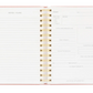 The Mindful Journal by Sugar Paper is an open spiral-bound planner with lined pages for notes on the left and guided sections for daily planning, priorities, intentions, and gratitude on the right.