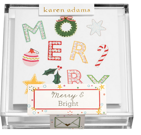 Karen Adams - Merry Gift Enclosures in Acrylic Box