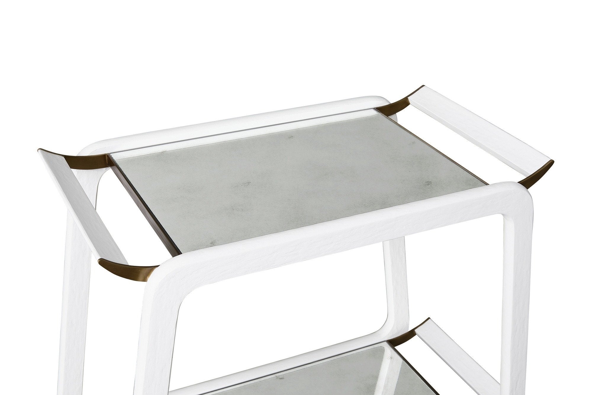 Austrian Bar Cart, White Gesso - Thumbnail 3