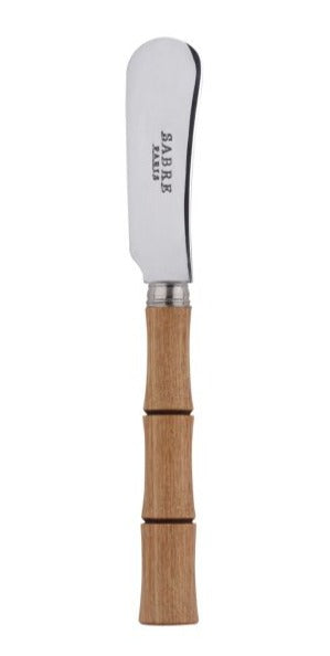 Stainless Oval Art Spatula Spreader with Wood Handle