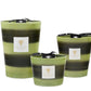 Three Baobab Collection Elementos Gaia candles, each varying in size, displayed against a white background.
