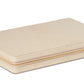 The Aerin Enzo Backgammon Travel Set in Fawn, featuring a rectangular croc-embossed Italian leather exterior, is shown closed on a white background.