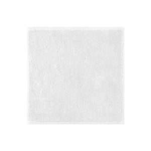 The Etoile Blanc Bath Towel Collection by Yves Delorme features a luxurious square white towel, crafted from a premium cotton blend and displayed flat on a white background.
