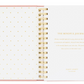 The Mindful Journal by Sugar Paper features an open spiral-bound design, gold polka dot endpapers, and a gold-lettered title page—ideal for daily reflection.