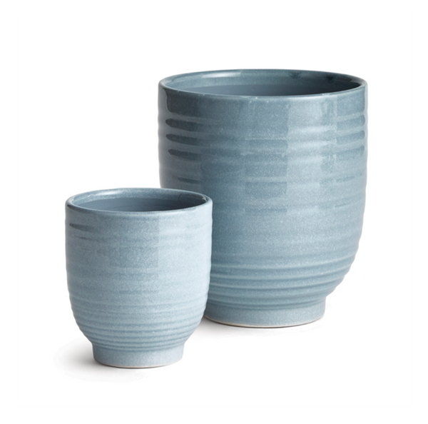 Mia Ceramic Pots, Gray
