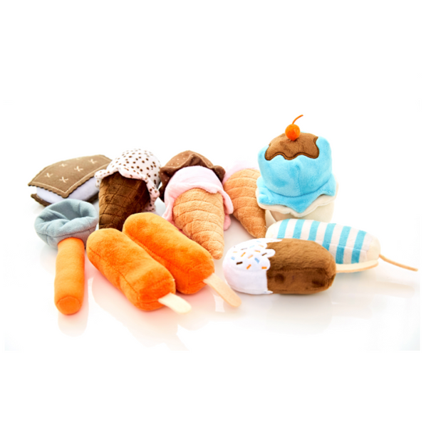 An Asweets Play Food Ice Cream Set including ice cream cones and scoop.
