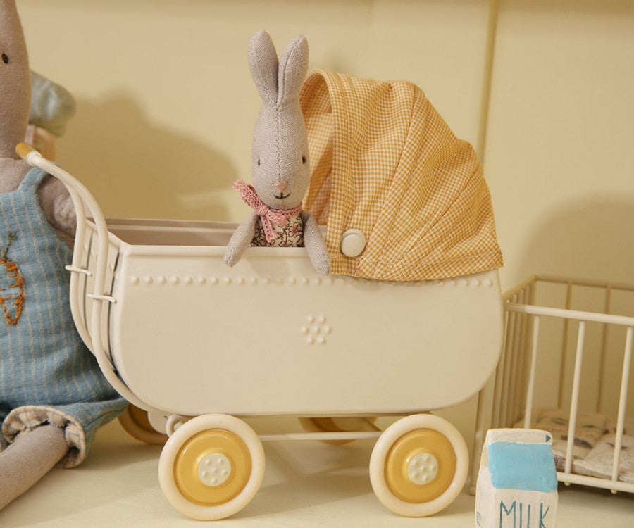 Maileg Rabbit Size 4 with Dusty Blue Overalls