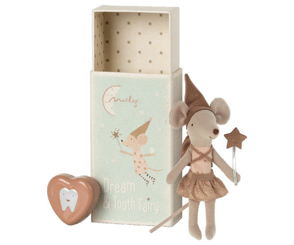 Maileg Tooth Fairy Mouse in Matchbox, Rose