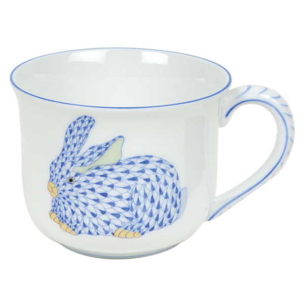A Herend Bunny Mug, Blue.