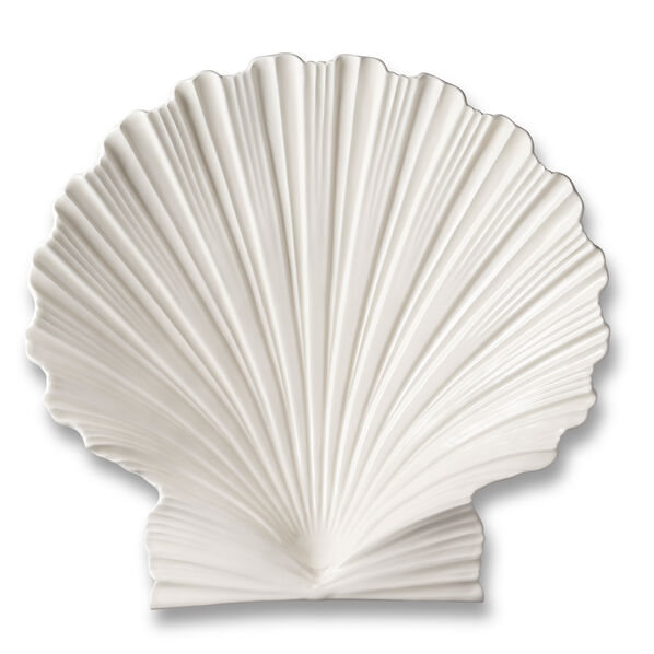 AERIN Large Shell Platter in Cream Ceramic