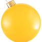 A glossy, spherical, marigold-colored Holiball Giant Inflatable Ornament featuring a gold cap and hanging loop set against a white background.