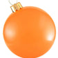 The Holiball Giant Inflatable Ornament, an orange Christmas ornament from the Holiball brand, featuring a gold cap and loop for hanging, is displayed against a plain white background.