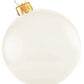 A round, white holiday decoration with a gold cap and loop, labeled "Pearl," from the sophisticated Holiball Giant Inflatable Ornament collection by Holiball.
