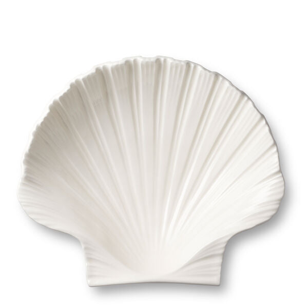 AERIN Shell Platter in Cream Ceramic, Medium