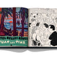 An open book by Assouline reveals a vibrant "HOTEL BELLES RIVES" illustration on the left, capturing the 1920s French Riviera essence, and a black-and-white sketch of artists mingling in a bar on the right, as if from a photobiography.