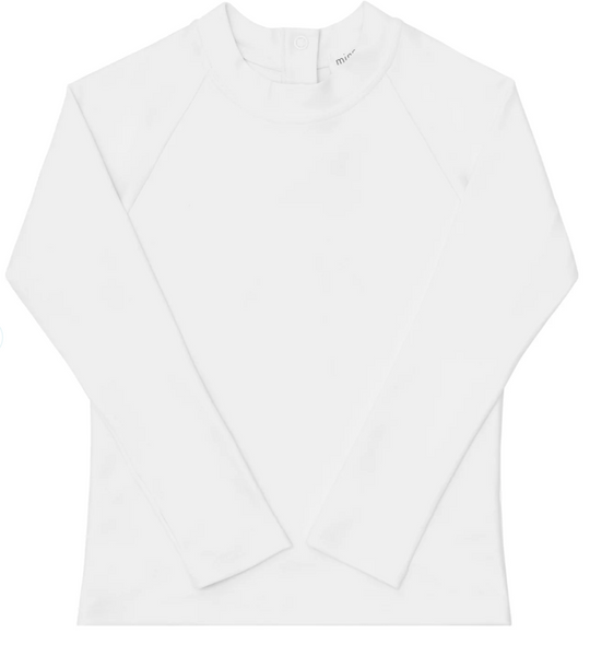 minnow unisex rashguard in white