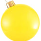 The Holiball Giant Inflatable Ornament, featuring a plain yellow design with a gold cap and hanging loop, is perfect for adding charm to your holiday decorations against a white background.